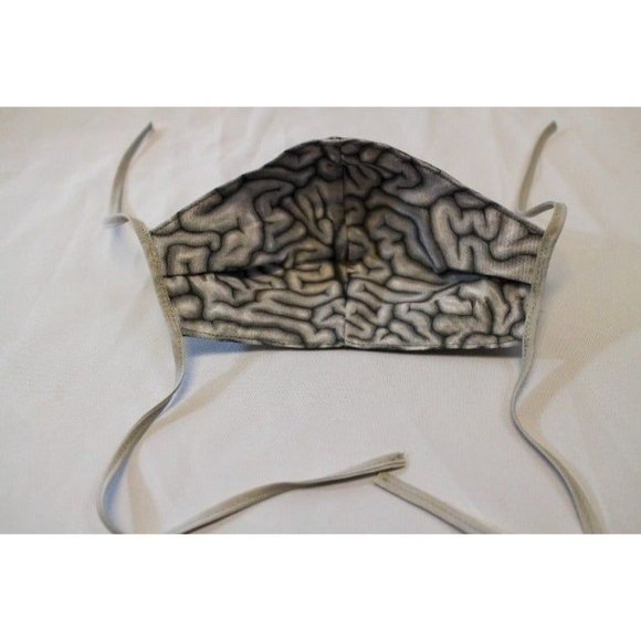 Gray Brains - Two Layer Reusable Washable Cotton Face Mask - Picture 3 of 4